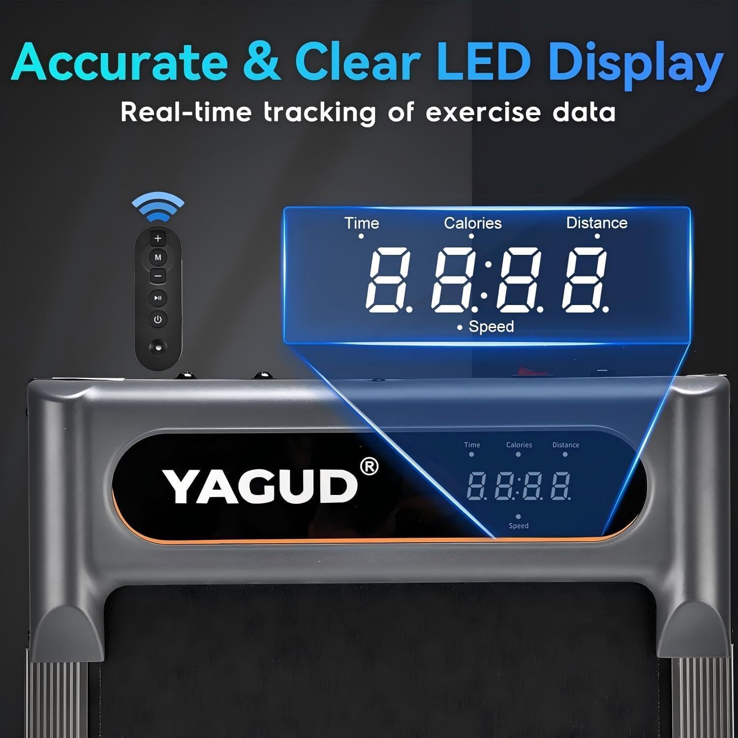 Walking Pad, Walking Pad Treadmill for Home Office, Portable under Desk Treadmill with Remote Control and LED Display, Walking Jogging Running Machine