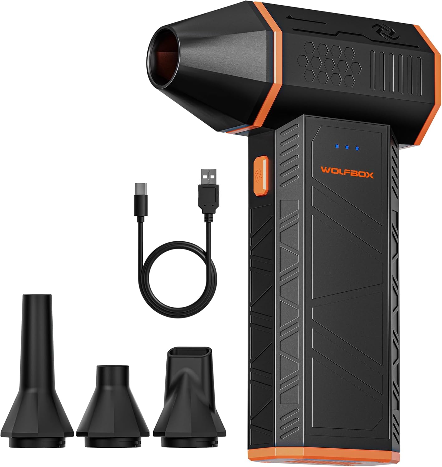 MF50 Electric Air Duster-110000Rpm Super Power Cordless Air Duster, 3-Gear Adjustable Mini Blower with Fast Charging, Dust Blower for Computer, Keyboard, House, Outdoor and Car