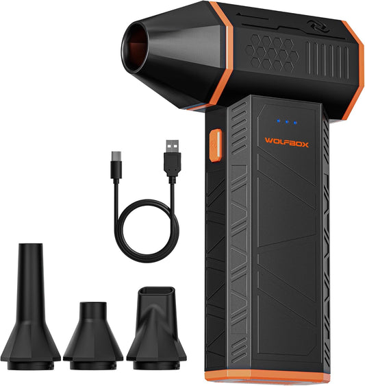 MF50 Electric Air Duster-110000Rpm Super Power Cordless Air Duster, 3-Gear Adjustable Mini Blower with Fast Charging, Dust Blower for Computer, Keyboard, House, Outdoor and Car