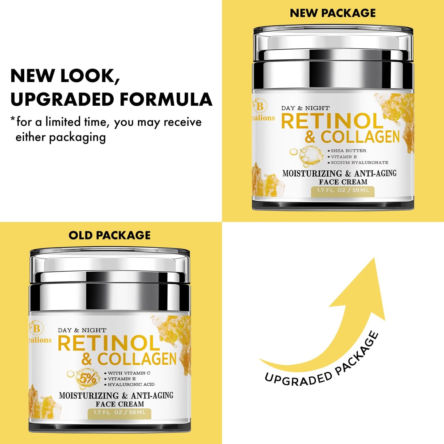 Retinol Cream for Face anti Aging: Wrinkle Cream for Face Neck with Collagen Hyaluronic Acid - Night Moisturizer for Men Women - Facial Skin Care Gifts for Mom Dad Sister